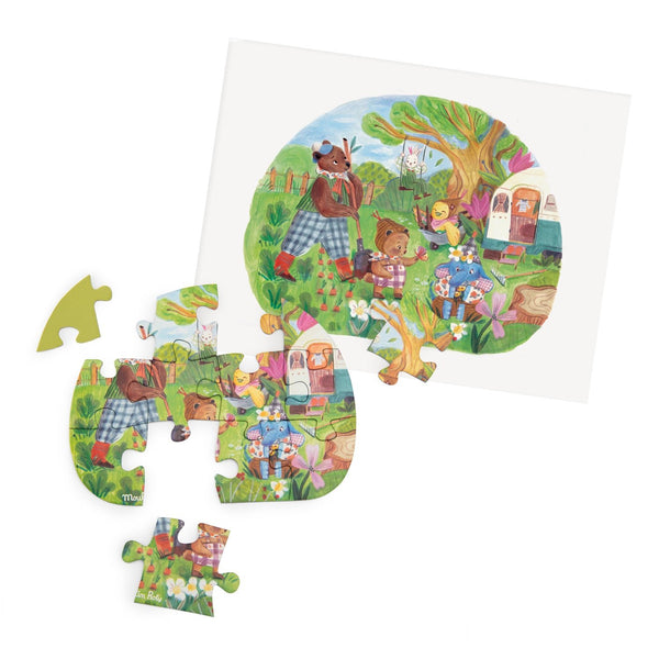Moulin Roty mini puzzle A Perfect Day Les Minouchkas 4 x 12 dijelova - Patkica.eu