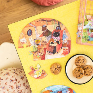Moulin Roty mini puzzle A Perfect Day Les Minouchkas 4 x 12 dijelova - Patkica.eu
