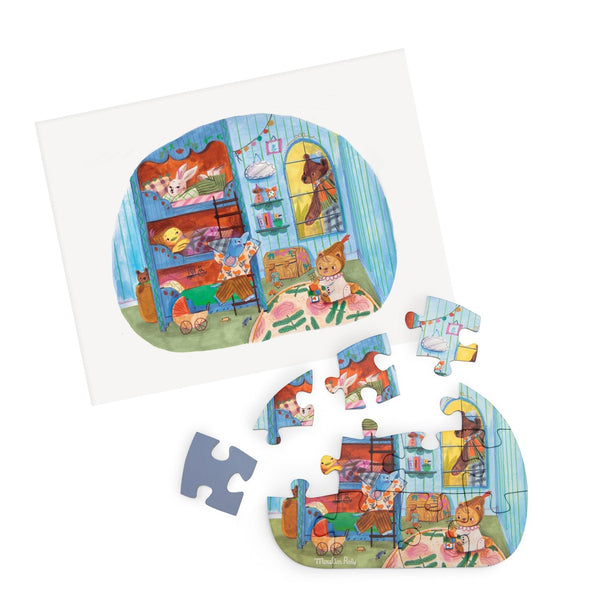 Moulin Roty mini puzzle A Perfect Day Les Minouchkas 4 x 12 dijelova - Patkica.eu