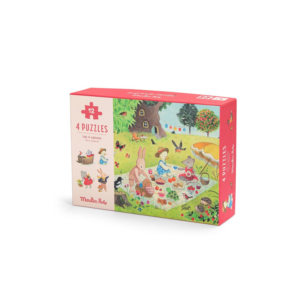 Moulin Roty mini puzzle Godišnja doba La Grande Famille - Patkica.eu