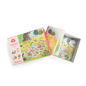 Moulin Roty mini puzzle Godišnja doba La Grande Famille - Patkica.eu