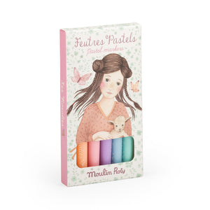 Moulin Roty pastelni flomasteri Les Rosalies 6 komada - Patkica.eu