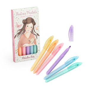 Moulin Roty pastelni flomasteri Les Rosalies 6 komada - Patkica.eu