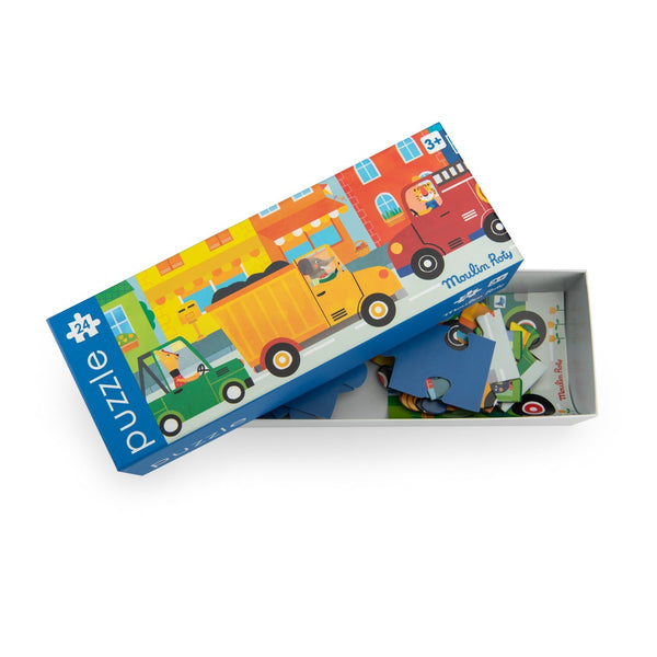Moulin Roty puzzle Vozila Les Popipop 24 dijela - Patkica.eu