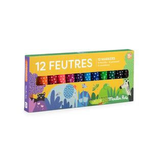 Moulin Roty set od 12 velikih flomastera Les Toupitis - Patkica.eu