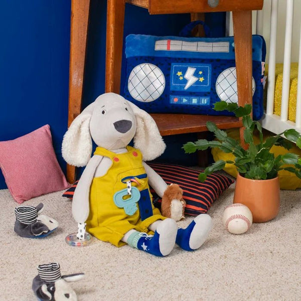 Moulin Roty velika senzorna igračka psić Pilou Puce & Pilou - Patkica.eu