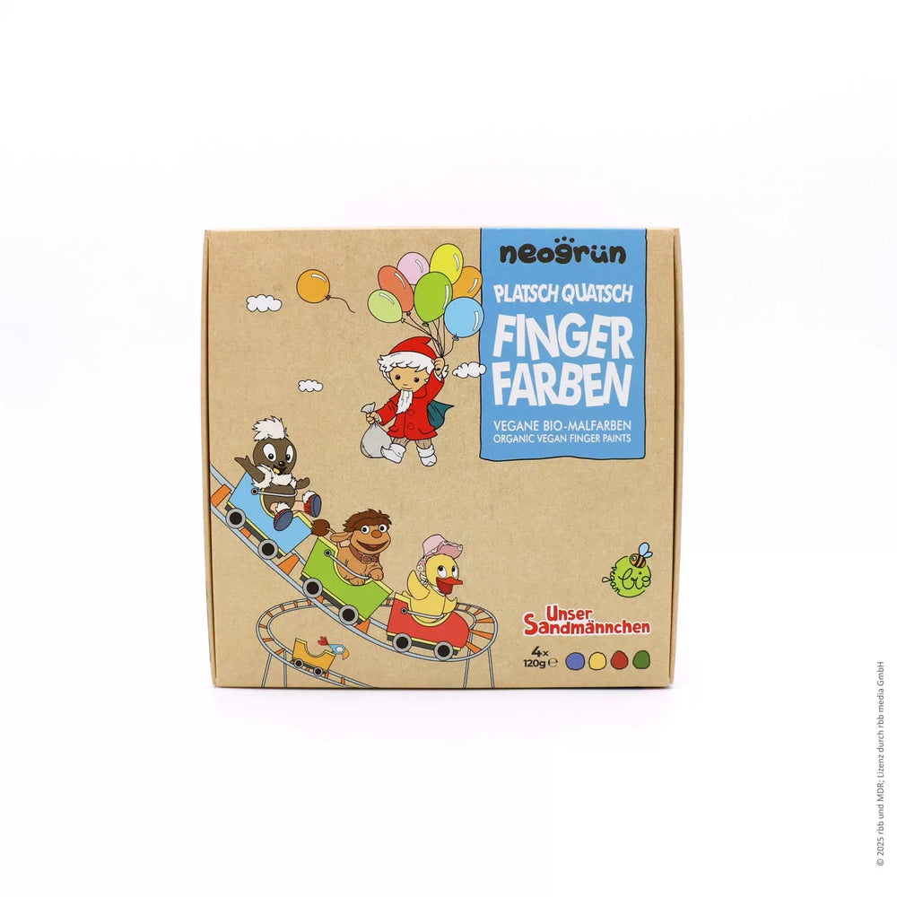 Neogrün – prirodne veganske boje za prste za djecu (4 × 120 g) - Patkica.eu