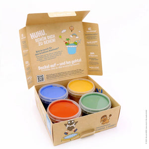 Neogrün – prirodne veganske boje za prste za djecu (4 × 120 g) - Patkica.eu