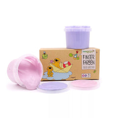 Neogrün Set “Nori” – prirodne veganske boje za prste (2 × 120 g, pink/ljubičasta) - Patkica.eu