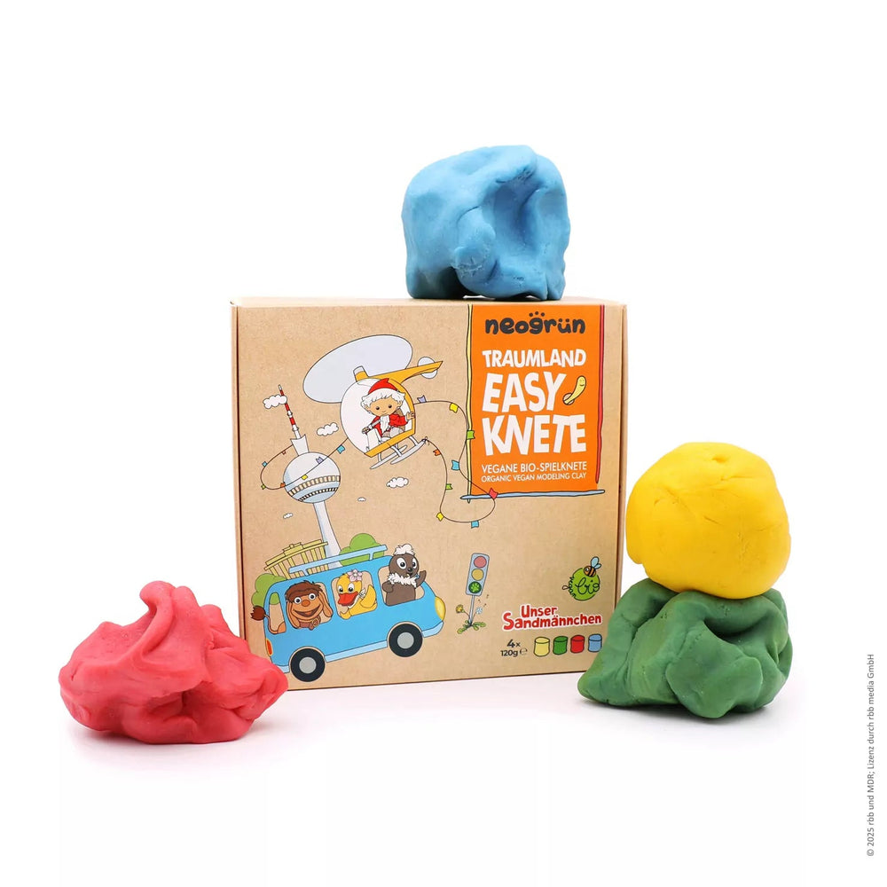 Neogrün Set u pastelnim bojama – prirodni veganski plastelin za djecu (4 × 120 g) - Patkica.eu