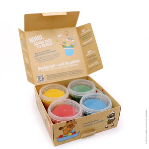 Neogrün Set u pastelnim bojama – prirodni veganski plastelin za djecu (4 × 120 g) - Patkica.eu
