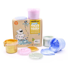 Neogrün Crystal “Mika” – veganske glitter boje za prste (4 × 90 g) - Patkica.eu