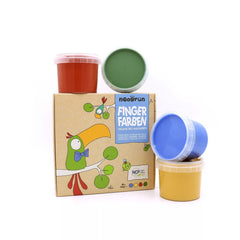 Neogrün Set “Aki” – veganske prirodne boje za prste (4 × 120 g) - Patkica.eu