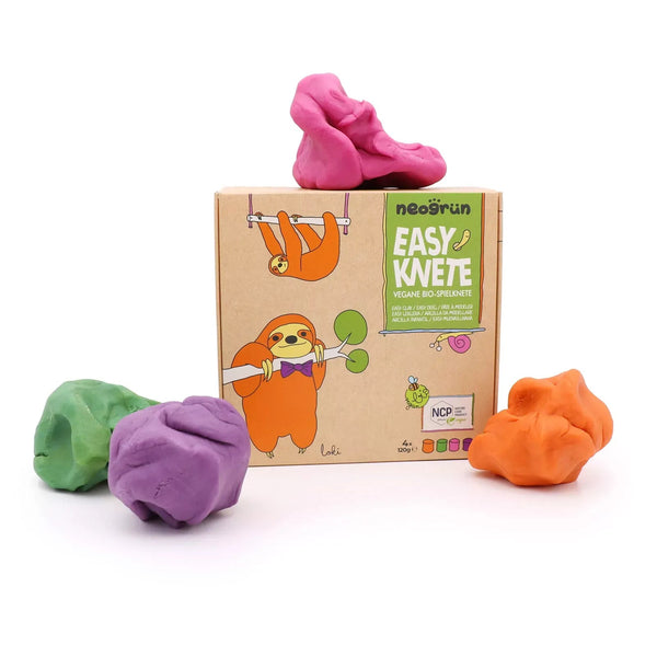 Neogrün Set “Loki” – prirodni veganski plastelin za djecu (4 × 120 g) - Patkica.eu