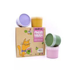 Neogrün Set “Luka” – veganske prirodne boje za prste (4 × 120 g) - Patkica.eu