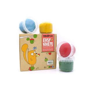 Neogrün Set “Yuki” – prirodni veganski plastelin za djecu (4 × 120 g) - Patkica.eu