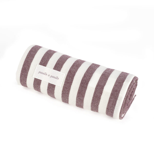 Pasito a Pasito Cherry Stripes muslin pelene 70 × 70 cm – 2 kom - Patkica.eu