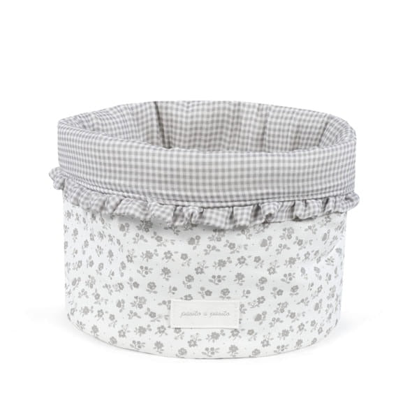 Pasito a Pasito organizator košara Little Bloom Flowers Grey - Patkica.eu