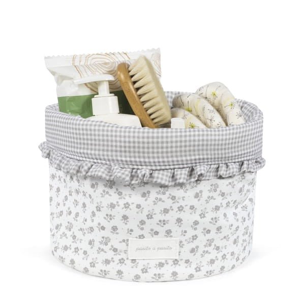 Pasito a Pasito organizator košara Little Bloom Flowers Grey - Patkica.eu