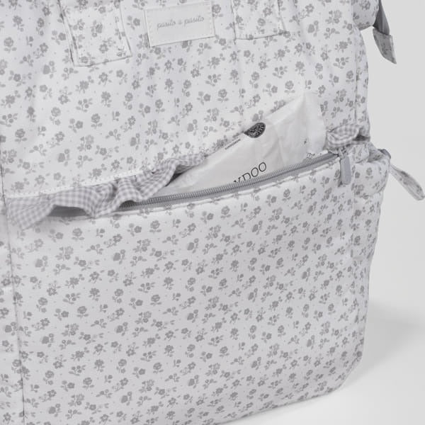Pasito a Pasito ruksak za kolica Little Bloom Flowers Grey - Patkica.eu