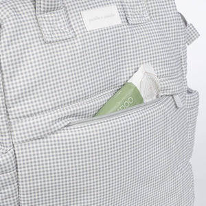 Pasito a Pasito ruksak za prematanje Little Bloom Vichy Grey - Patkica.eu