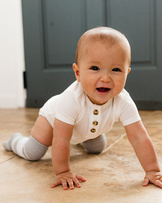 Bamboo Short Sleeve 3 Button Onesie