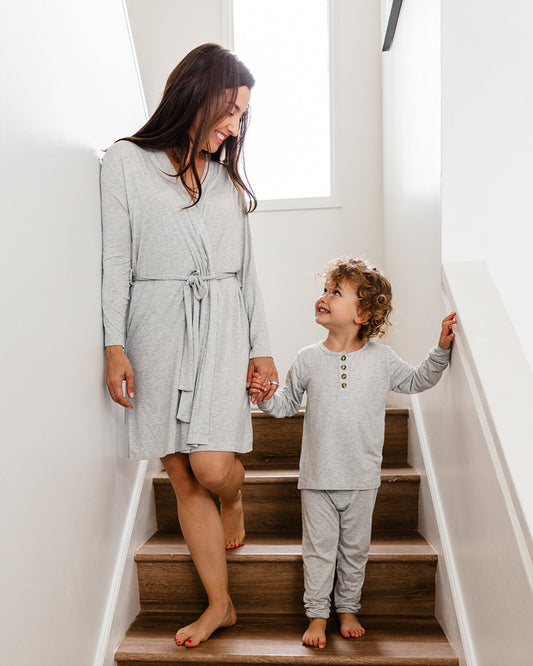 LUXE bamboo 2 piece long sleeve sleeper set