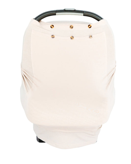 Snuggle Shield® LUXE Bamboo Multi-Use Antimicrobial Air Filtering Infant Cover Tan Sand