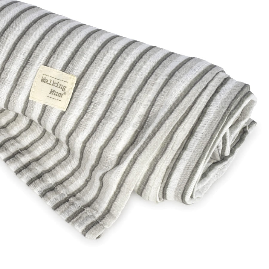Walking Mum Botton Stripes muslin pelena 120 × 120 cm - Patkica.eu