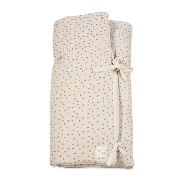 Walking Mum jastuk/dekica za nošenje bebe Hearts Poppy Cinnamon - Patkica.eu