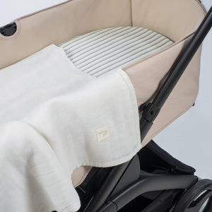 Walking Mum plahta za košaru kolica i muslin dekica Botton Strips - Patkica.eu
