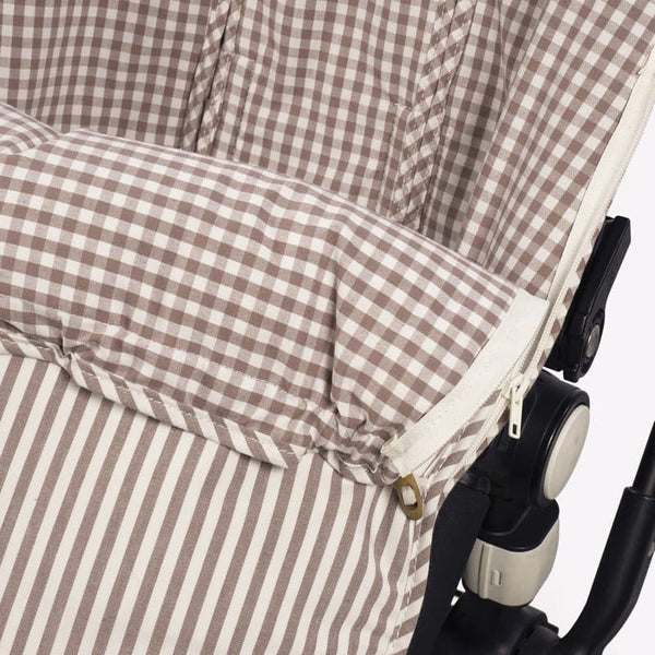 Walking Mum Praliné Vichy Strips Moka vreća za kolica TOG 2,5 - Patkica.eu
