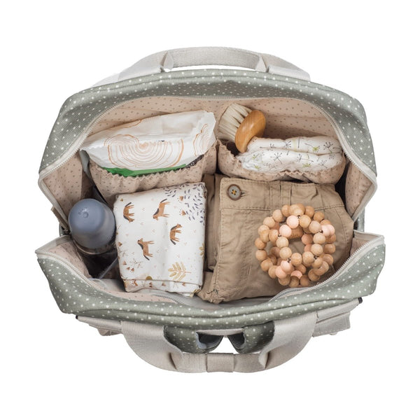 Walking Mum ruksak Polka Dot Poppy Moss - Patkica.eu