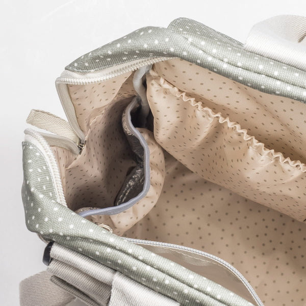 Walking Mum ruksak Polka Dot Poppy Moss - Patkica.eu