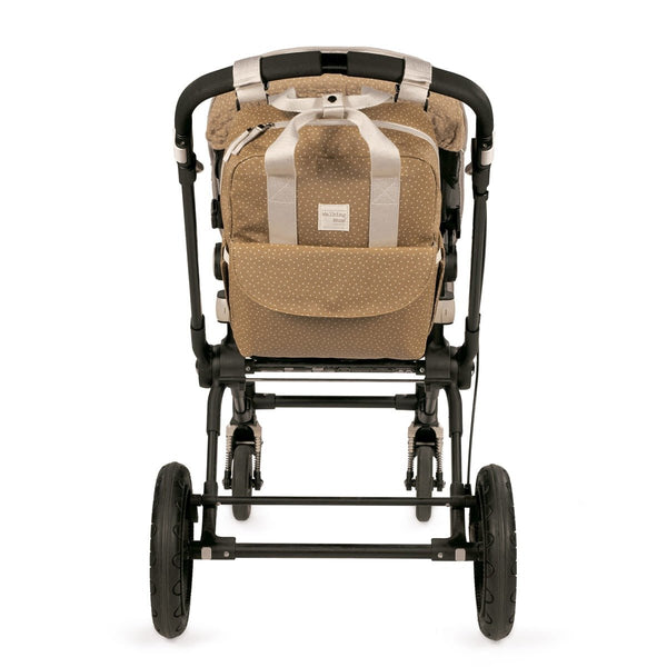 Walking Mum ruksak za kolica Polka Dot Poppy Moss Cinnamon - Patkica.eu