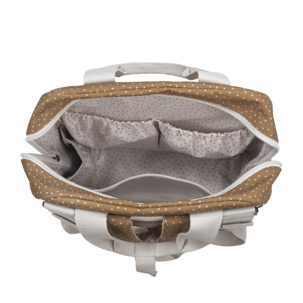 Walking Mum ruksak za kolica Polka Dot Poppy Moss Cinnamon - Patkica.eu