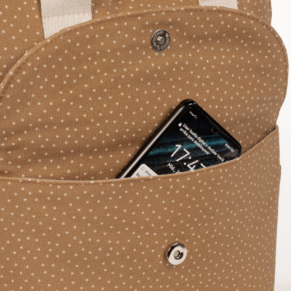 Walking Mum ruksak za kolica Polka Dot Poppy Moss Cinnamon - Patkica.eu