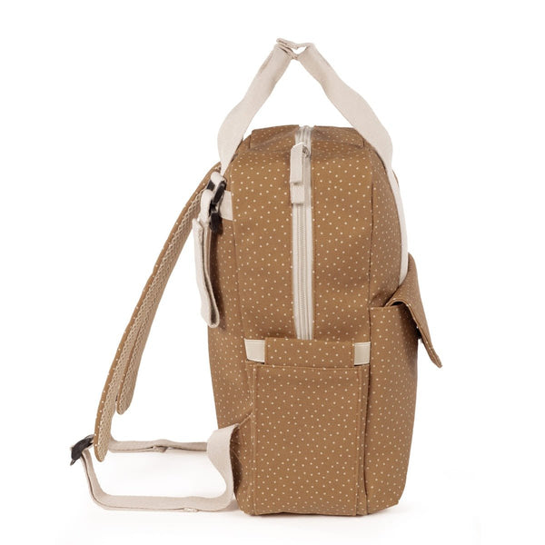 Walking Mum ruksak za kolica Polka Dot Poppy Moss Cinnamon - Patkica.eu