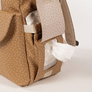 Walking Mum ruksak za kolica Polka Dot Poppy Moss Cinnamon - Patkica.eu