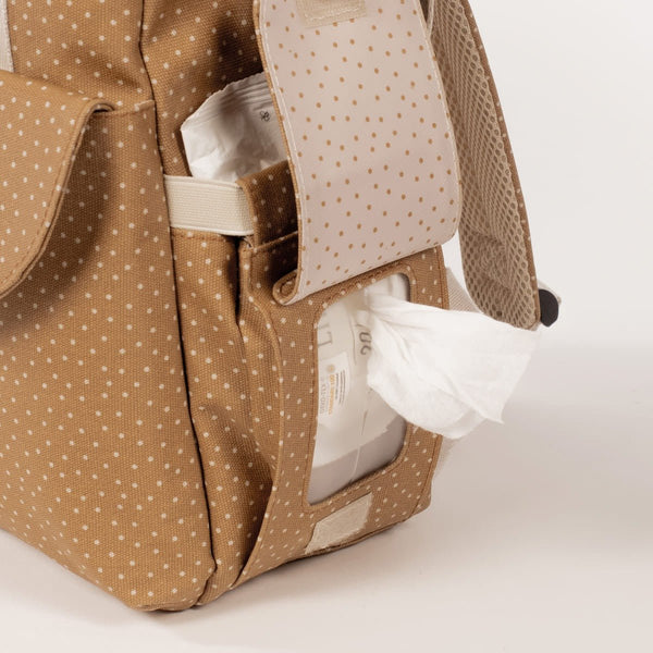 Walking Mum ruksak za kolica Polka Dot Poppy Moss Cinnamon - Patkica.eu