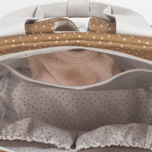 Walking Mum ruksak za kolica Polka Dot Poppy Moss Cinnamon - Patkica.eu