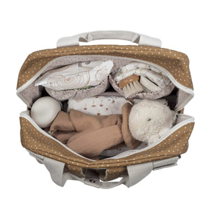 Walking Mum ruksak za kolica Polka Dot Poppy Moss Cinnamon - Patkica.eu