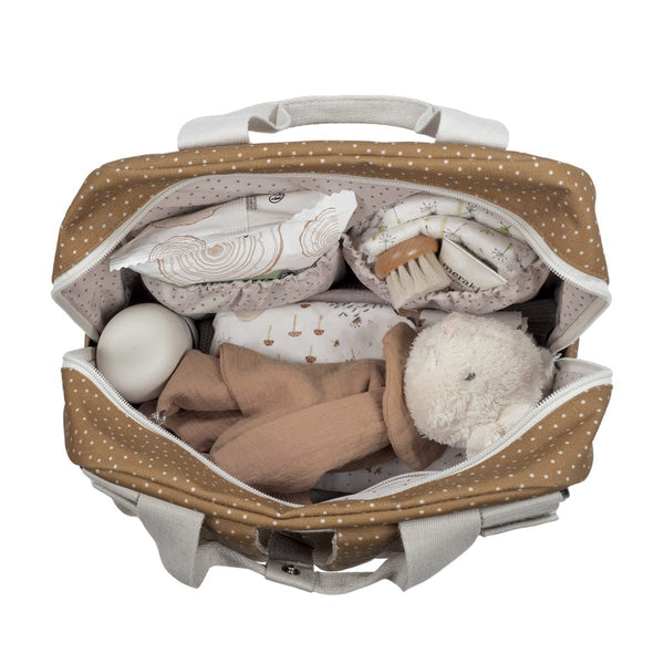 Walking Mum ruksak za kolica Polka Dot Poppy Moss Cinnamon - Patkica.eu