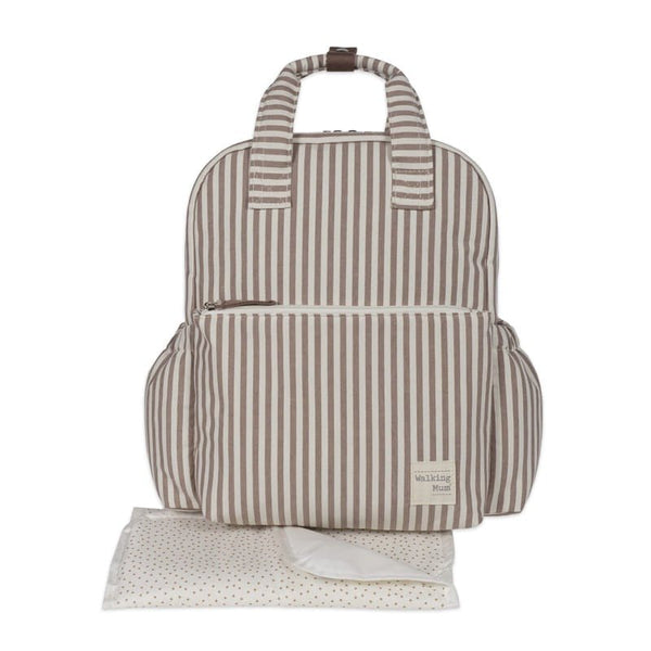 Walking Mum ruksak za kolica Praliné Stripes Moka - Patkica.eu