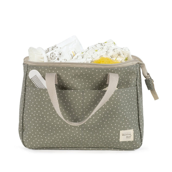 Walking Mum toaletna torbica Polka Dot Poppy Moss - Patkica.eu