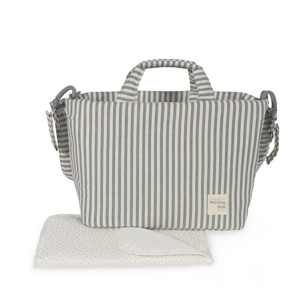 Walking Mum torba za kolica s podlogom za presvlačenje Praliné Stripes Matcha - Patkica.eu