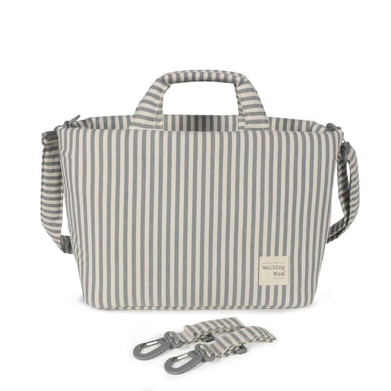 Walking Mum torba za kolica s podlogom za presvlačenje Praliné Stripes Matcha - Patkica.eu