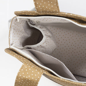 Walking Mum torba za prematanje i kolica Polka Dot Poppy Cinnamon - Patkica.eu