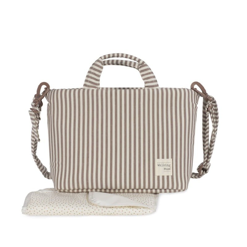 Walking Mum torba za prematanje i kolica Praliné Strips Moka - Patkica.eu